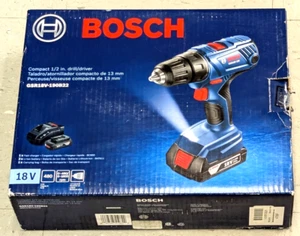 NEW BOSCH 18V 1/2" Cordless Drill Kit - GSR18V-190B22- TWO Battery- F. Ship - Picture 1 of 6