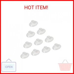 20mm 10 Pieces Mini Suction Cups Clear without Hooks without Holes, PVC Plastic - Picture 1 of 2