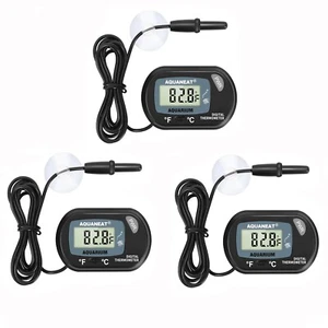 AQUANEAT Aquarium Thermometer Digital Fish Tank Temperature 3PCS - Picture 1 of 7