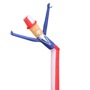 Publicidad Tubo Inflable Hombre 12 ft Explotar Mosca Chico Ondulado Tío Sam Sin Soplador - Imagen 1 de 1