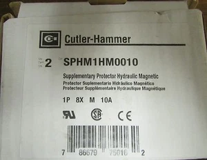 CUTLER HAMMER SPHM1HM0010 1 Pole 10A Hydraulic Magnetic Supplementary Protector - Picture 1 of 4