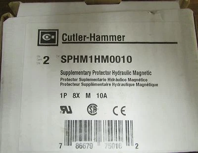 CUTLER HAMMER SPHM1HM0010 1 Pole 10A Hydraulic Magnetic Supplementary Protector  - Image 1 of 4
