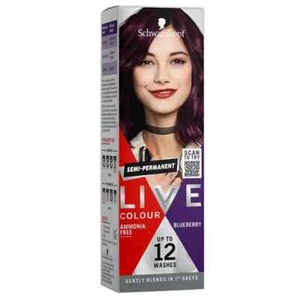 Schwarzkopf LIVE Colour Blueberry Semi Permanent Hair Color Dye 75ml - Picture 1 of 1