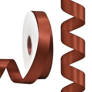 Rust Satin Ribbon 7/8 Inch 50 Yards Double Faced Polyester Satin Ribbons for ... - Picture 1 of 5