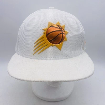 Phoenix Suns New Era 59FIFTY NBA Logo Fitted Hat LOGO White/Purple/Orange 7 1/4 - Image 1 of 4