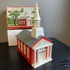 PLASTICVILLE #1803 149 COLONIAL CHURCH O & S Ga w/ Box Model Train Railroad RR - Picture 1 of 24