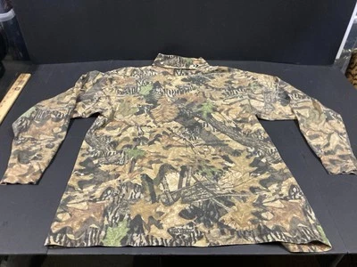 Vintage 90s Mossy Oak Turtle Neck Long Sleeve Camouflage XL Hunting Made USA - Image 1 of 4