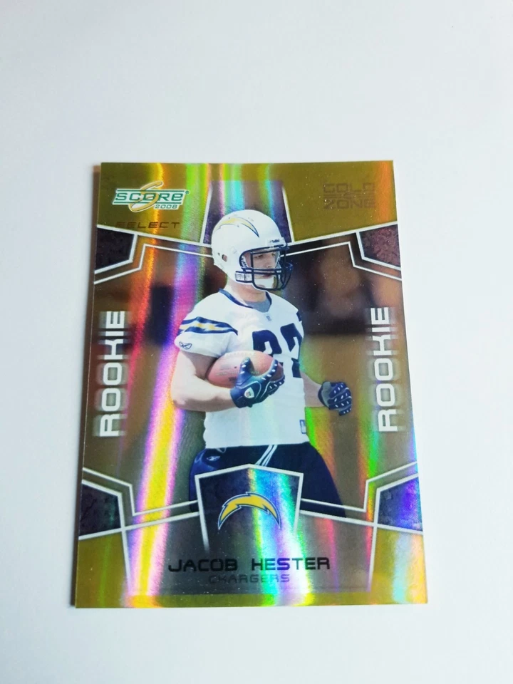 JACOB HESTER 2008 SCORE SELECT GOLD ZONE #5/50 RC CHARGERS LSU #382 - Image 1 of 3