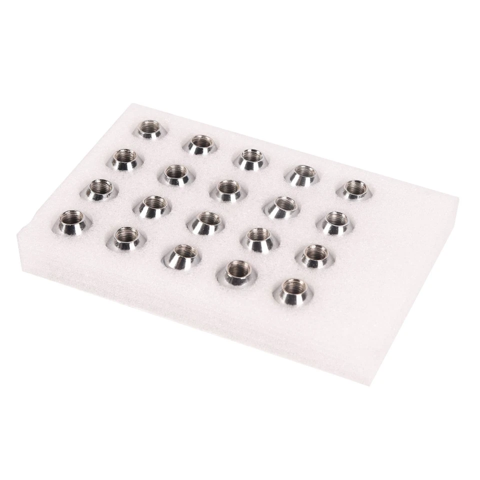 20 peças porcas de roda cromadas bolota 12x1.5 19mm hexagonais para Ford Fusion Focus N - Imagem 1 de 4