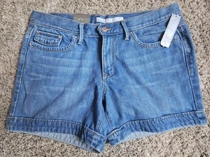 Old Navy The Flirt Mid-Rise Denim Jean Womens Shorts Size 10 Rise Cuffed NWT - Picture 1 of 6