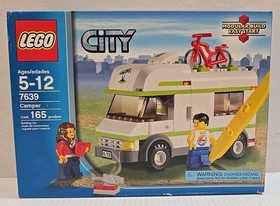 LEGO City Camper 7639 Retired 2009 Complete Resealed Surfboard Surfing 