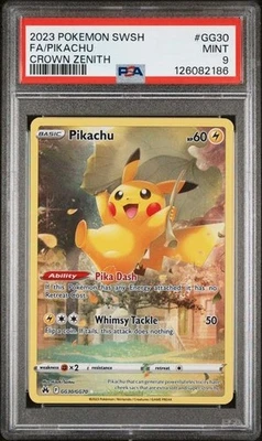 2023 POKEMON CROWN ZENITH PIKACHU GG30/GG70 PSA 9 SWORD & SHIELD - Image 1 of 2