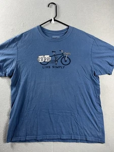 Original Classic Patagonia Mens Live Simply Bicycle Organic Cotton T shirt L - Picture 1 of 8