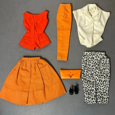 1962 Pak Mix 'n Match Weekend Armario Ropa Piezas para Muñeca Barbie Vintage Foto 1 de 4