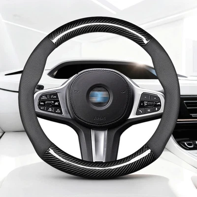 Für Ford Transit Custom 2012 - 2023 Auto Kohlefaser Lenkradbezug Lenkradschoner - Bild 1 von 4