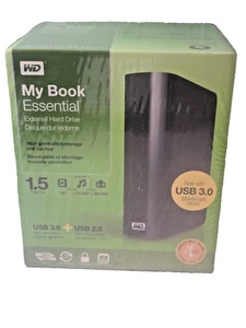 Western Digital Essential External Hard Drive 1.5TB USB 3.0 + USB 2.0 Sealed WD - Picture 1 of 6
