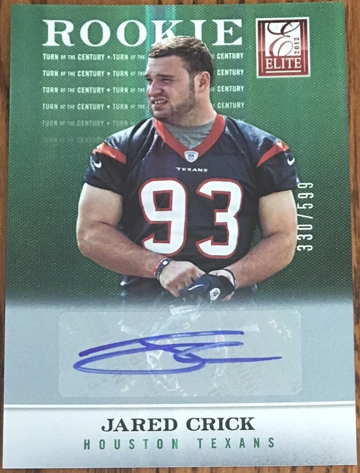 2012 Elite Turn Of The Century Autographs Jared Crick #142 #’d 330/599 - Image 1 of 2