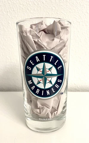 Seattle Mariners MLB highball bar glasses New, Set Of 4 Cover