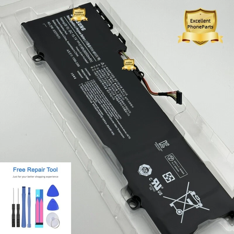 New Battery For SAMSUNG AA-PLVN8NP SAMSUNG ATIV Book 8 SAMSUNG NP880Z5E + Tools - Bild 1 von 4