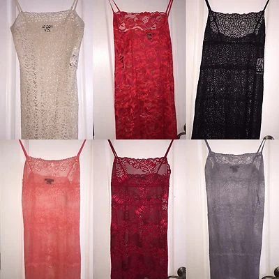 NUEVO CON ETIQUETAS $250 Josie Natori Encaje Chemise Camisón Vestido Lencería Para Mujer Foto 1 de 4