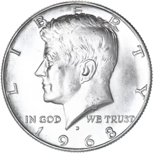 1968 D Kennedy Half Dollar 40% Silver BU UnCirculated! - Picture 1 of 4