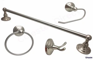 Juego de herrajes de baño de níquel satinado cepillado accesorio de baño - Imagen 1 de 7