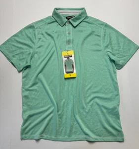 Camisa polo Kirkland Signature Performance para hombre verde menta talla pequeña - Imagen 1 de 5