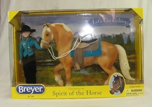 Caballo Breyer deja ir montar palomino fresco semental muñeca occidental silla de montar - Imagen 1 de 4