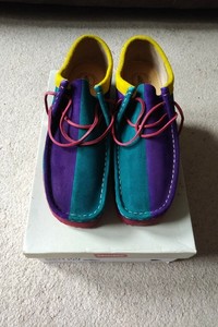multi colored wallabees