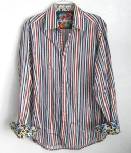 Robert Graham Langarm Flip Cuff Hemd Herren Gr. L gestreift mehrfarbig - Bild 1 von 10