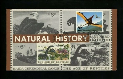 Ranto Cachet US FDC #2423 on 1387-1390 combo Prehistoric Animals dinosaurs 1989 - Image 1 of 2