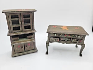 Russ Berries Bears From The Past 4 Drawer Buffet & Hutch Dollhouse Furniture - Picture 1 of 7