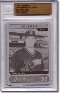 2002 Brian Tallet Rookie Printing Press Plate BGS RC 1/1 - Picture 1 of 2