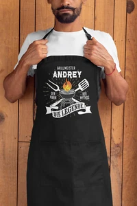 Grillschürze für Männer Grillmeister mit Wunschnamen Die Legende Kochschürze - Bild 1 von 4