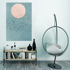 3D Vogelschwarm 253RAI Wandaufkleber Wandgemälde Abziehbilder Boris Drasch Honey - Picture 1 of 10