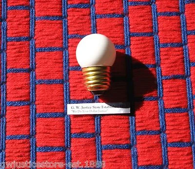 S11 regular base opaque ceramic SNOW white CHRISTMAS & sign LIGHT BULB 7.5S11  - Image 1 of 3