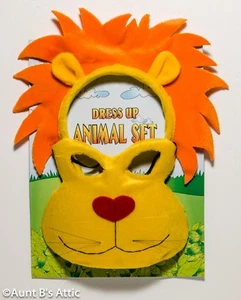 Juego de máscara de animal y diadema con orejas adorable kit de disfraz cubierto de tela adorable - Imagen 1 de 6