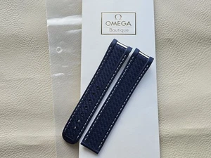 Original Omega Aqua Terra blau Kautschukband 20 mm CVZ007479 - Bild 1 von 5