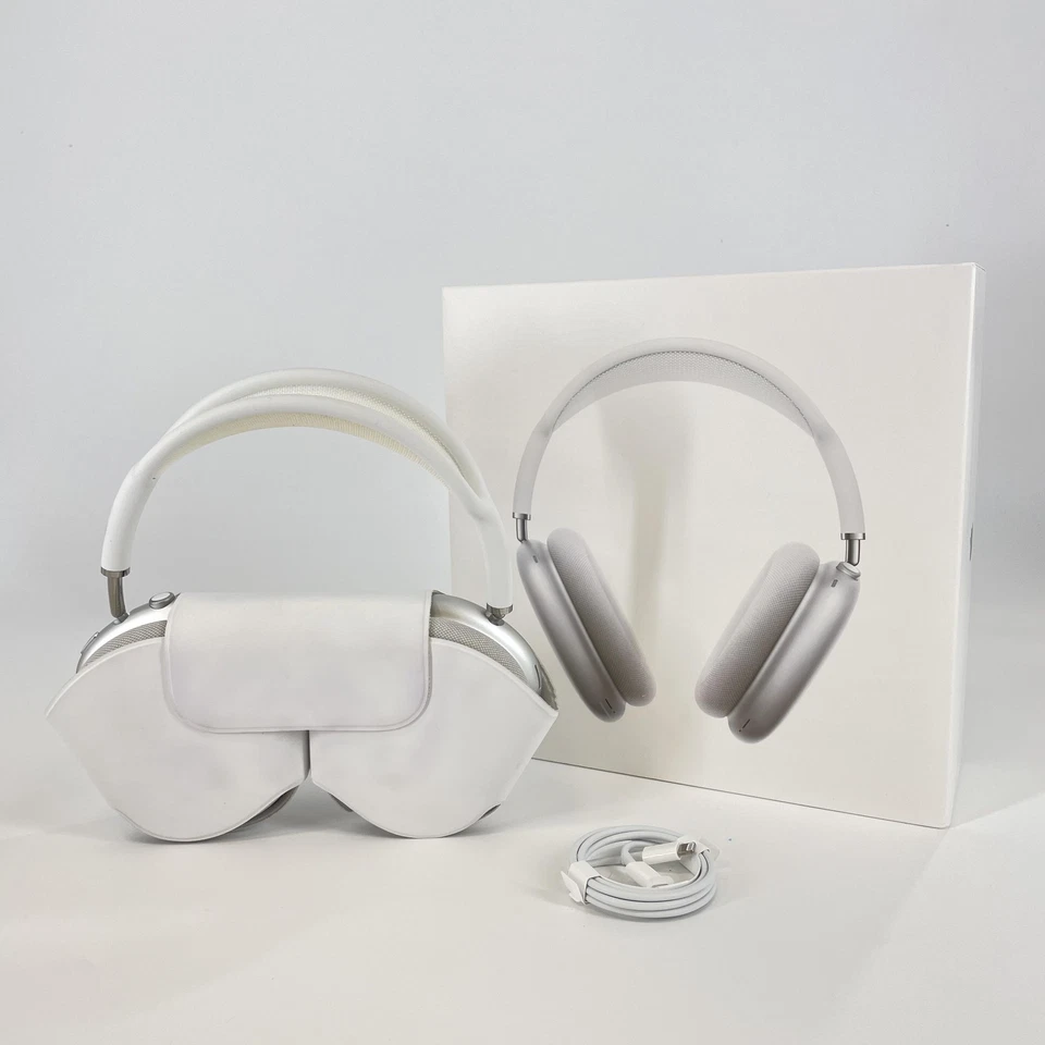 AirPods Max Lightning plateado - muy bueno con mancha marrón en diadema derecha Foto 1 de 4