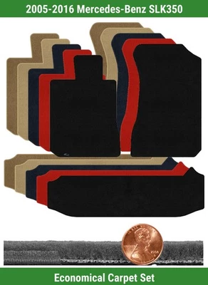 Juego de alfombrillas Velourtex personalizadas para Mercedes-Benz SLK350 '05-16 (3 piezas) #YBE Foto 1 de 4