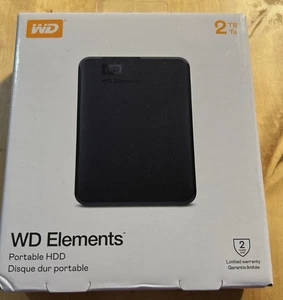 Disque dur externe portable Western Digital WD Elements 2 To USB 3.0 - Noir - Photo 1/1