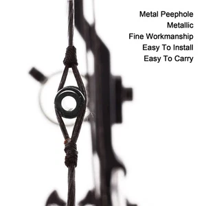 Compound Bow Peep Sight Aluminum Alloy 3/16 Inch Hunting SC - Picture 1 of 12