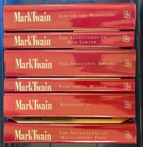 Mark Twain Posten von 6 Hardcover Büchern mit Schutzumschlägen - Buch des Monats Club - Bild 1 von 8