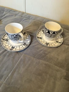 Mikasa Parisian Scenes Tasse und Untertasse 2er Set Ultima Outdoor Cafe MK114 - Bild 1 von 6