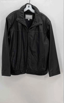 Chaqueta Wilson de cuero negra con cremallera para hombre - talla L Foto 1 de 4