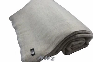 Exklusiver Kaschmir ~ extra großer cremefarbener Überwurf ~ Decke 90" 108" handgefertigt in Nepal - Bild 1 von 8