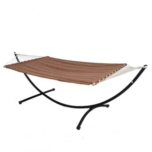 Doppel Hängematte mit Gestell 300x100 cm Garten Hängeliege Hängemattengestell - Bild 1 von 12