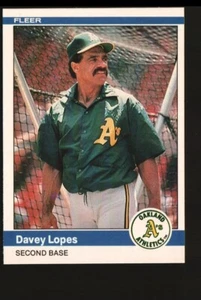 1984 Fleer Baseball #453 - Davey Lopes - Oakland Athletics 84-993 - Picture 1 of 2