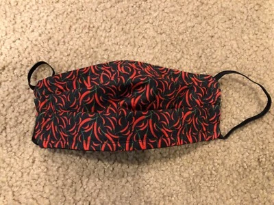 Red Black Green Chill Hot Pepper印花手工棉面膜双面 — 第 1/3 张图片