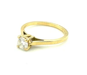 Magnifico Anello Oro 18 Carati - Solitario Diamante 0,25 1,97 G - Foto 1 di 5